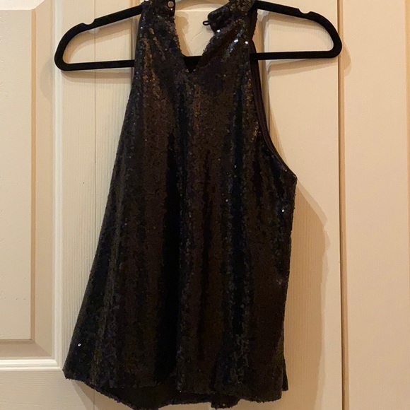 She & Sky | Black Sequin Tank Top - Picture 2 of 7
